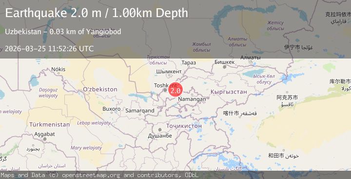 Map of EASTERN UZBEKISTAN