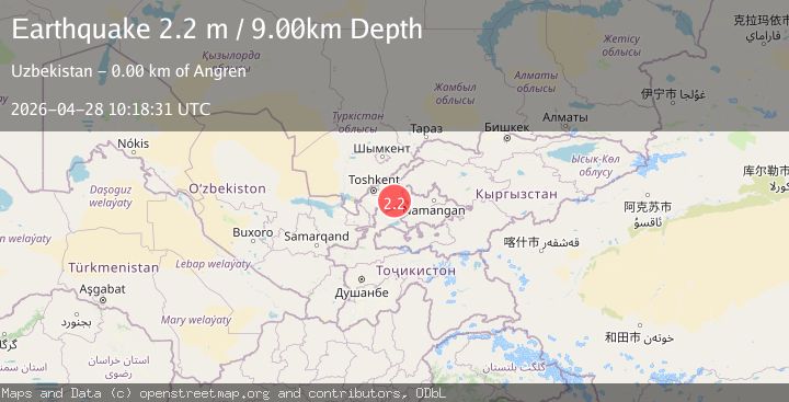 Map of EASTERN UZBEKISTAN