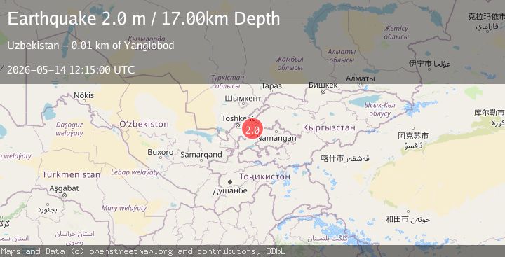 Map of EASTERN UZBEKISTAN