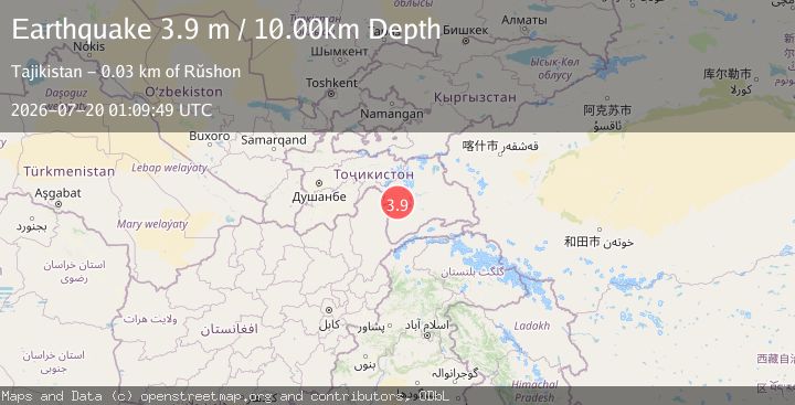 Map of TAJIKISTAN
