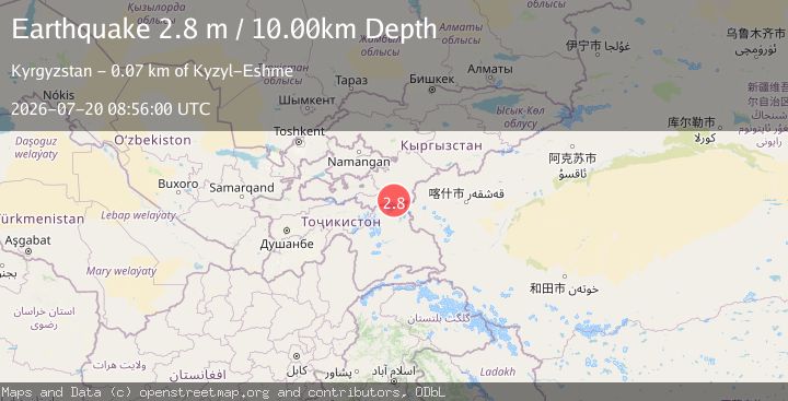 Map of KYRGYZSTAN