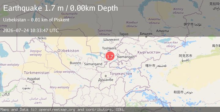 Map of EASTERN UZBEKISTAN