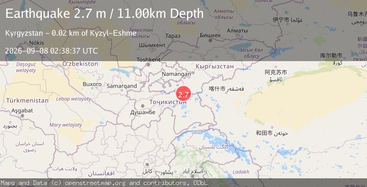 Map of KYRGYZSTAN