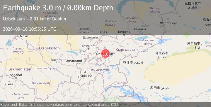 Map of EASTERN UZBEKISTAN