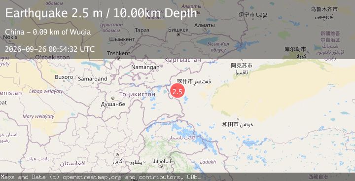 Map of SOUTHERN XINJIANG, CHINA