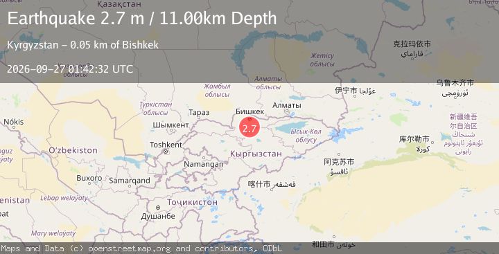 Map of KYRGYZSTAN