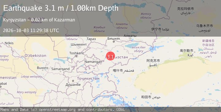 Map of KYRGYZSTAN