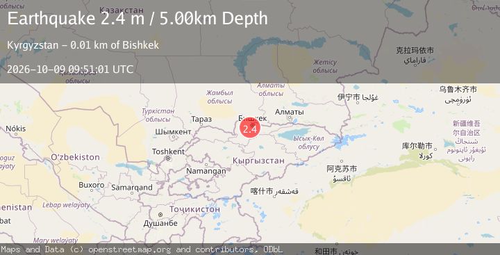 Map of KYRGYZSTAN