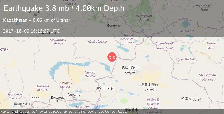 Map of EASTERN KAZAKHSTAN