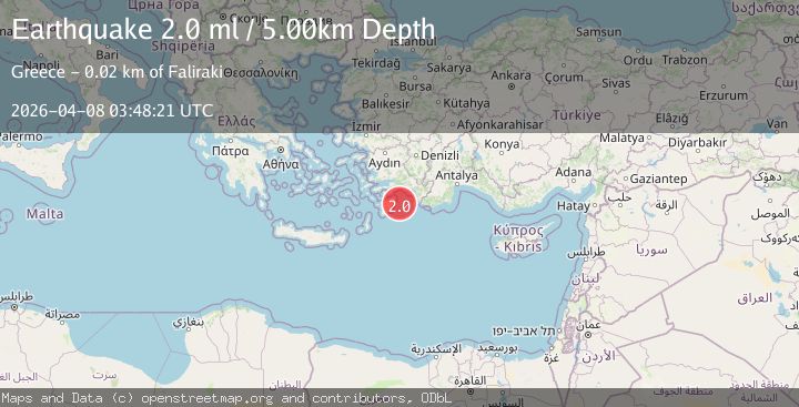 Map of DODECANESE IS.-TURKEY BORDER REG