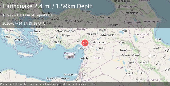 Map of TURKEY-SYRIA BORDER REGION
