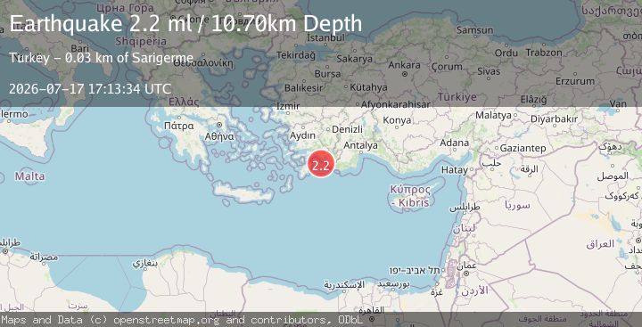 Map of DODECANESE IS.-TURKEY BORDER REG