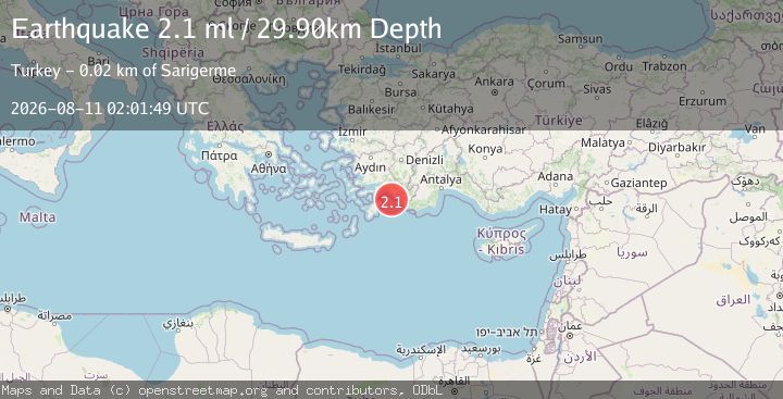 Map of DODECANESE IS.-TURKEY BORDER REG