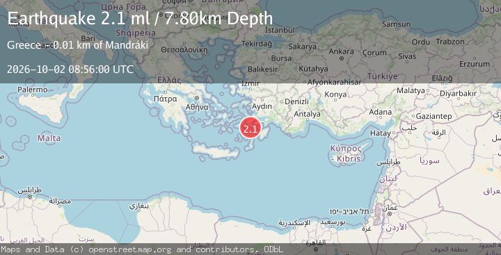 Map of DODECANESE IS.-TURKEY BORDER REG