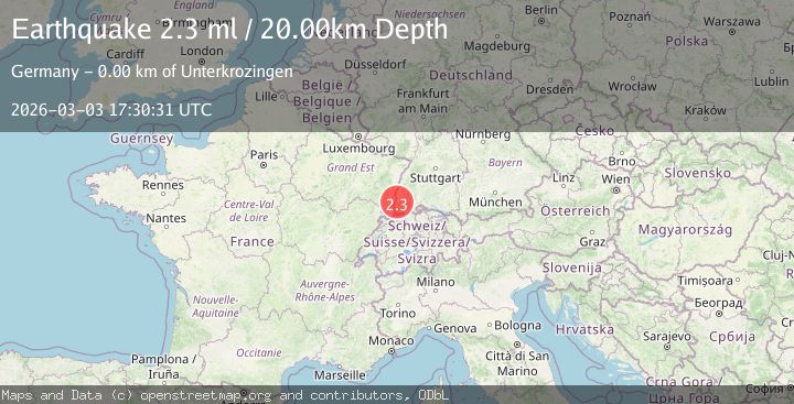 Map of FRANCE-GERMANY BORDER REGION