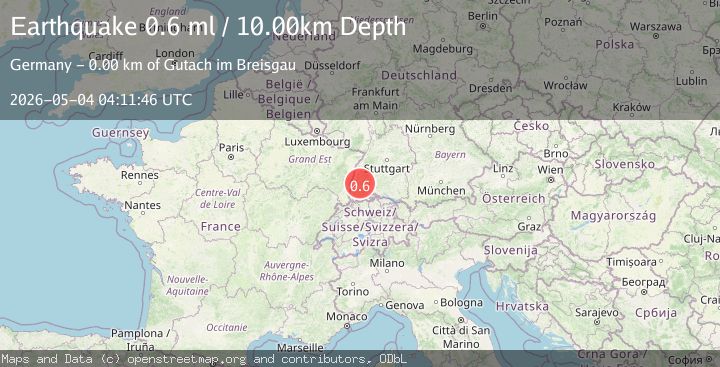 Map of FRANCE-GERMANY BORDER REGION