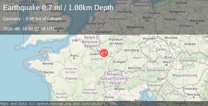 Map of FRANCE-GERMANY BORDER REGION