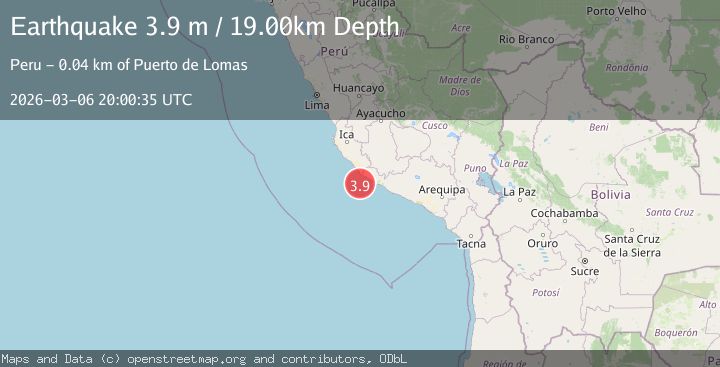 Map of NEAR COAST OF CENTRAL PERU