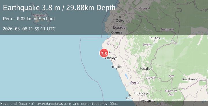 Map of NEAR COAST OF NORTHERN PERU