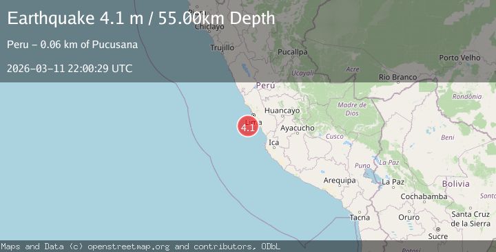 Map of NEAR COAST OF CENTRAL PERU