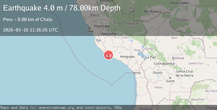 Map of NEAR COAST OF SOUTHERN PERU