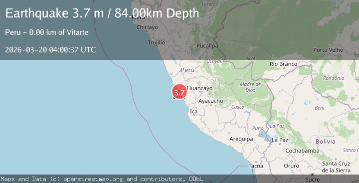 Map of NEAR COAST OF CENTRAL PERU