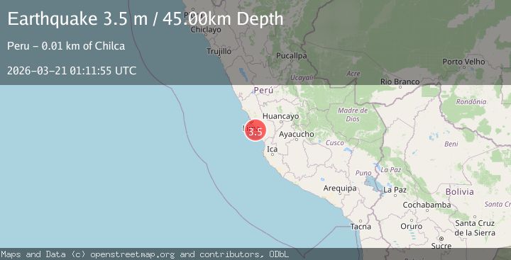 Map of NEAR COAST OF CENTRAL PERU