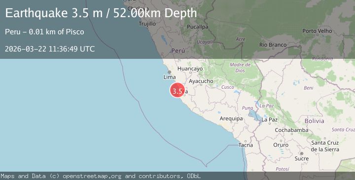 Map of NEAR COAST OF CENTRAL PERU
