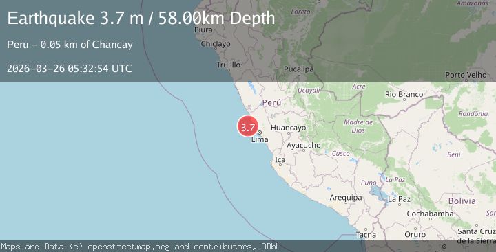 Map of NEAR COAST OF CENTRAL PERU