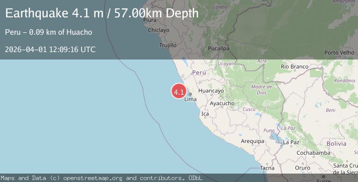 Map of OFF COAST OF CENTRAL PERU