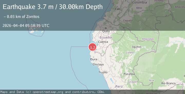 Map of PERU-ECUADOR BORDER REGION