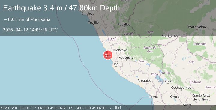 Map of NEAR COAST OF CENTRAL PERU