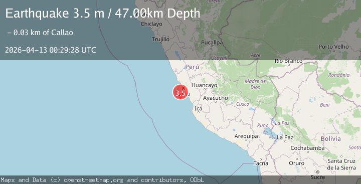 Map of NEAR COAST OF CENTRAL PERU