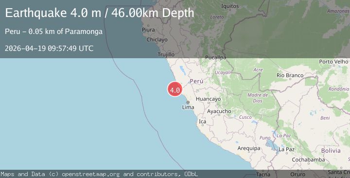 Map of NEAR COAST OF CENTRAL PERU