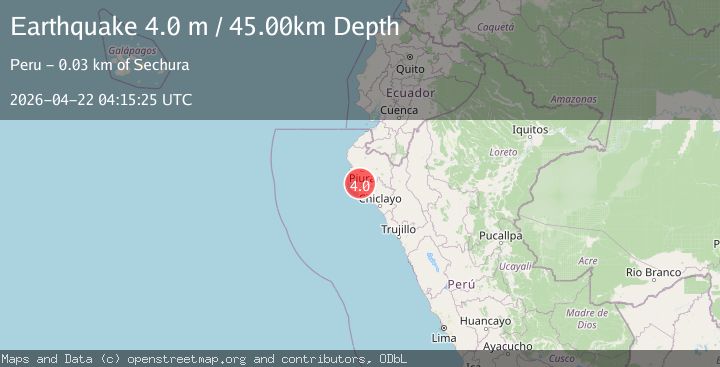 Map of NEAR COAST OF NORTHERN PERU