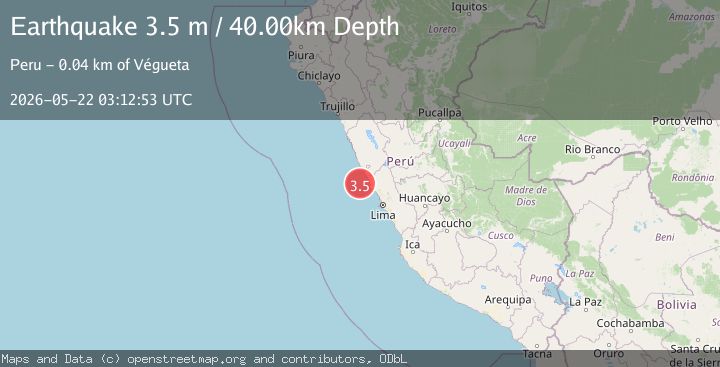 Map of OFF COAST OF CENTRAL PERU