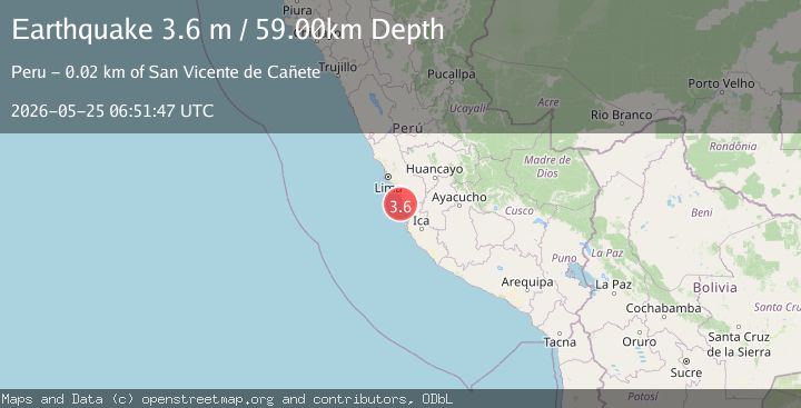 Map of NEAR COAST OF CENTRAL PERU