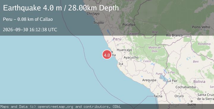 Map of NEAR COAST OF CENTRAL PERU