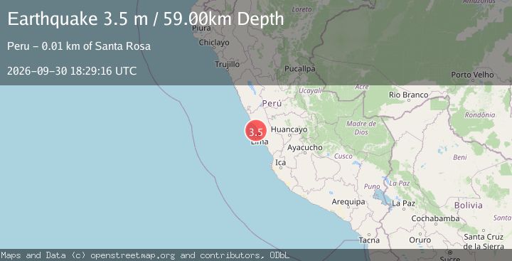 Map of NEAR COAST OF CENTRAL PERU