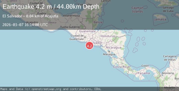 Map of OFFSHORE EL SALVADOR