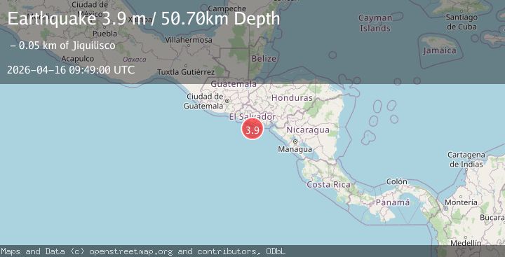 Map of OFFSHORE EL SALVADOR