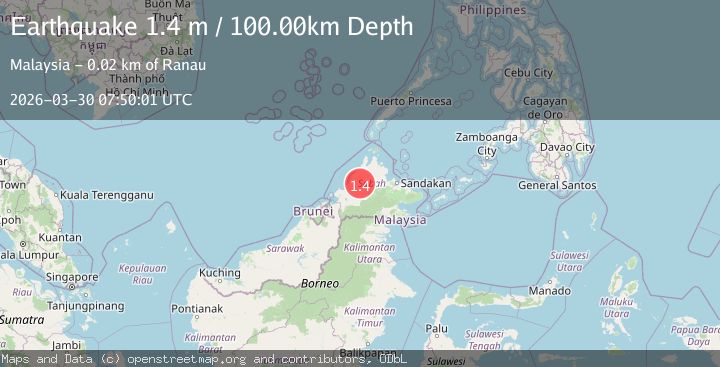Map of SABAH, MALAYSIA