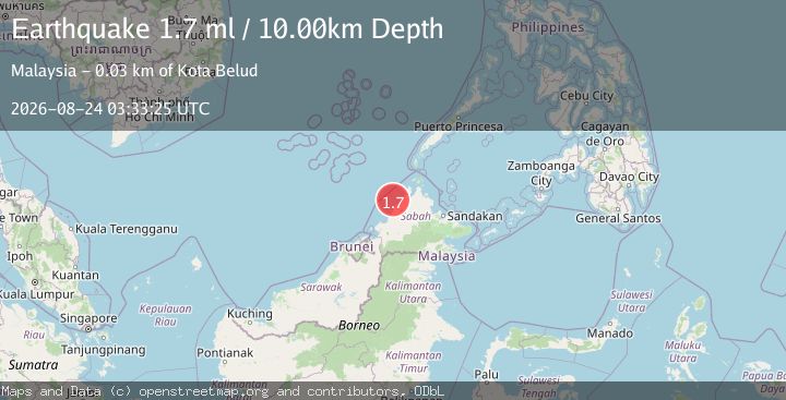 Map of SABAH, MALAYSIA