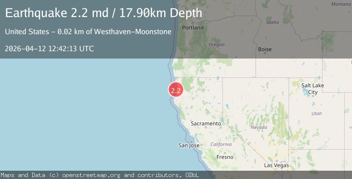 Map of OFFSHORE NORTHERN CALIFORNIA