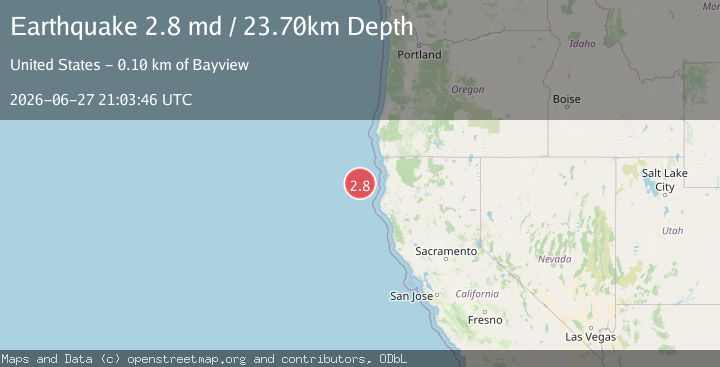 Map of OFFSHORE NORTHERN CALIFORNIA