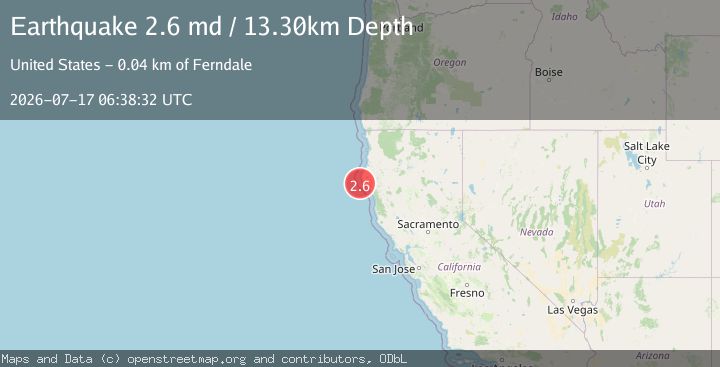 Map of OFFSHORE NORTHERN CALIFORNIA