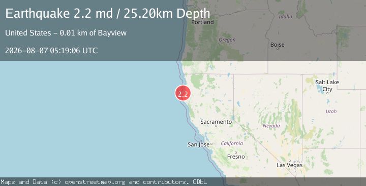 Map of OFFSHORE NORTHERN CALIFORNIA