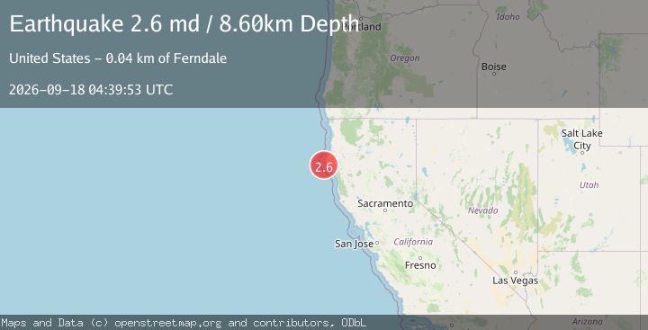 Map of OFFSHORE NORTHERN CALIFORNIA
