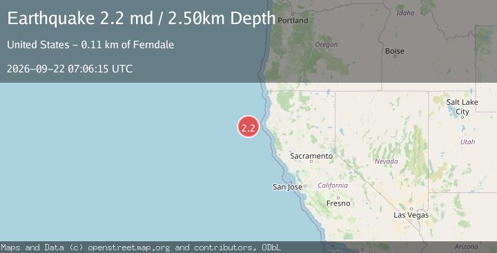 Map of OFFSHORE NORTHERN CALIFORNIA