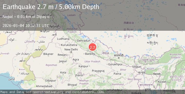 Map of NEPAL-INDIA BORDER REGION